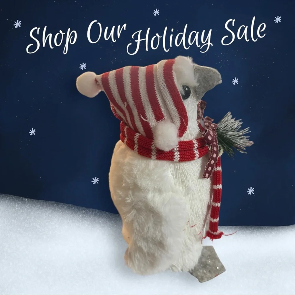 Bloom Festive Penguin with Red‎ and White Scarf